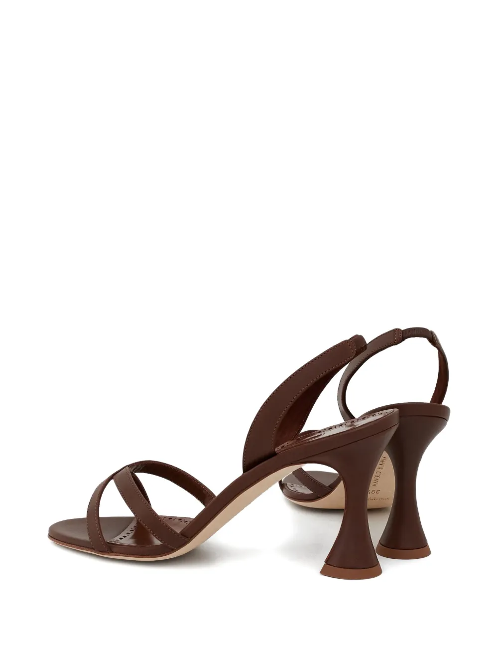Manolo Blahnik Leren sandalen Bruin