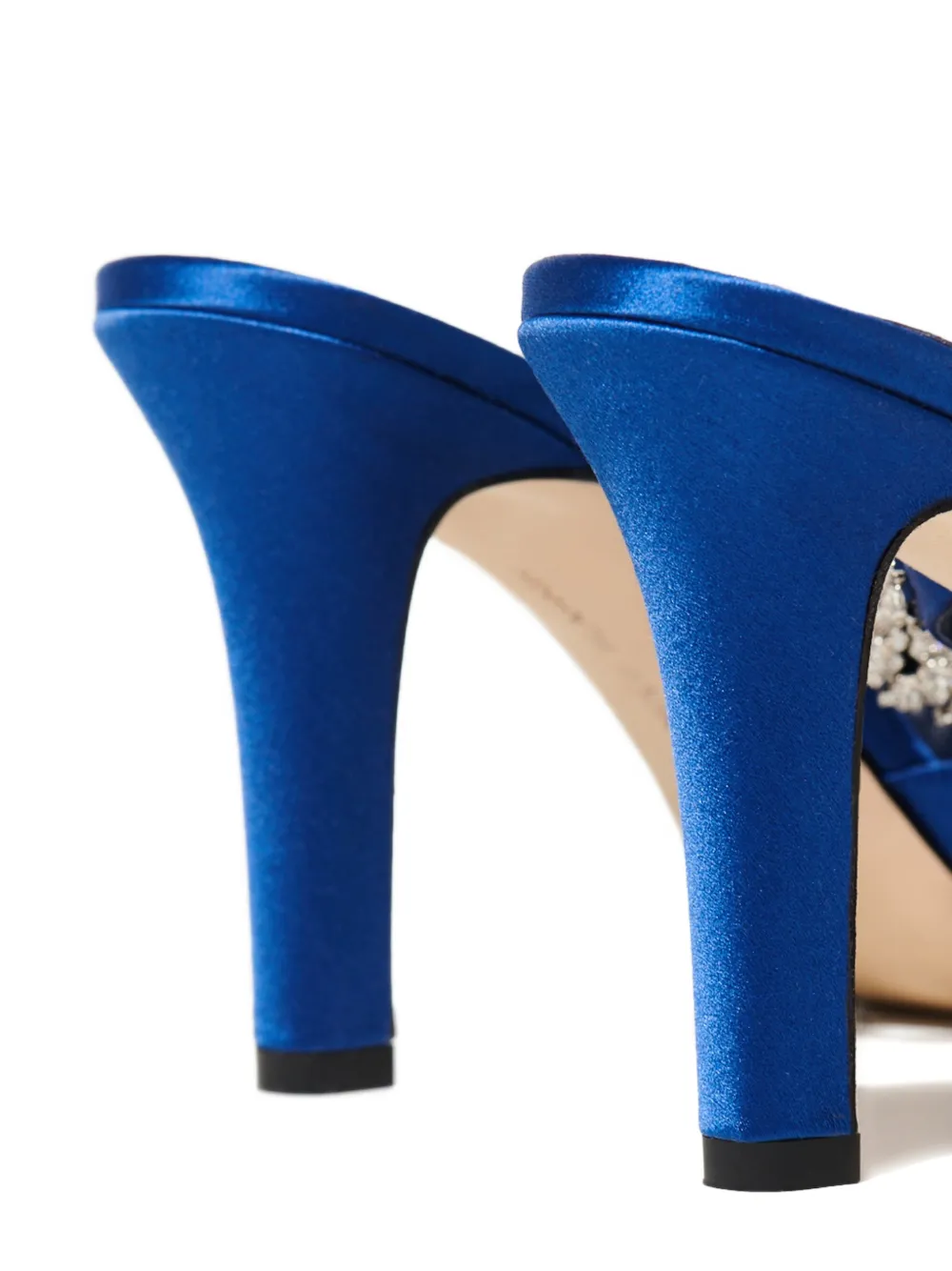 Manolo Blahnik Damskie muiltjes verfraaid met kristallen Blauw