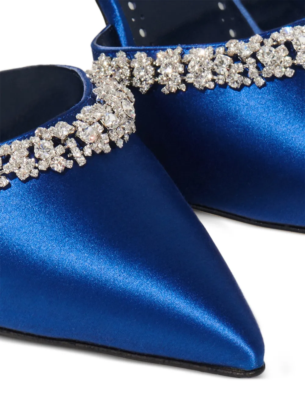 Manolo Blahnik Damskie muiltjes verfraaid met kristallen Blauw