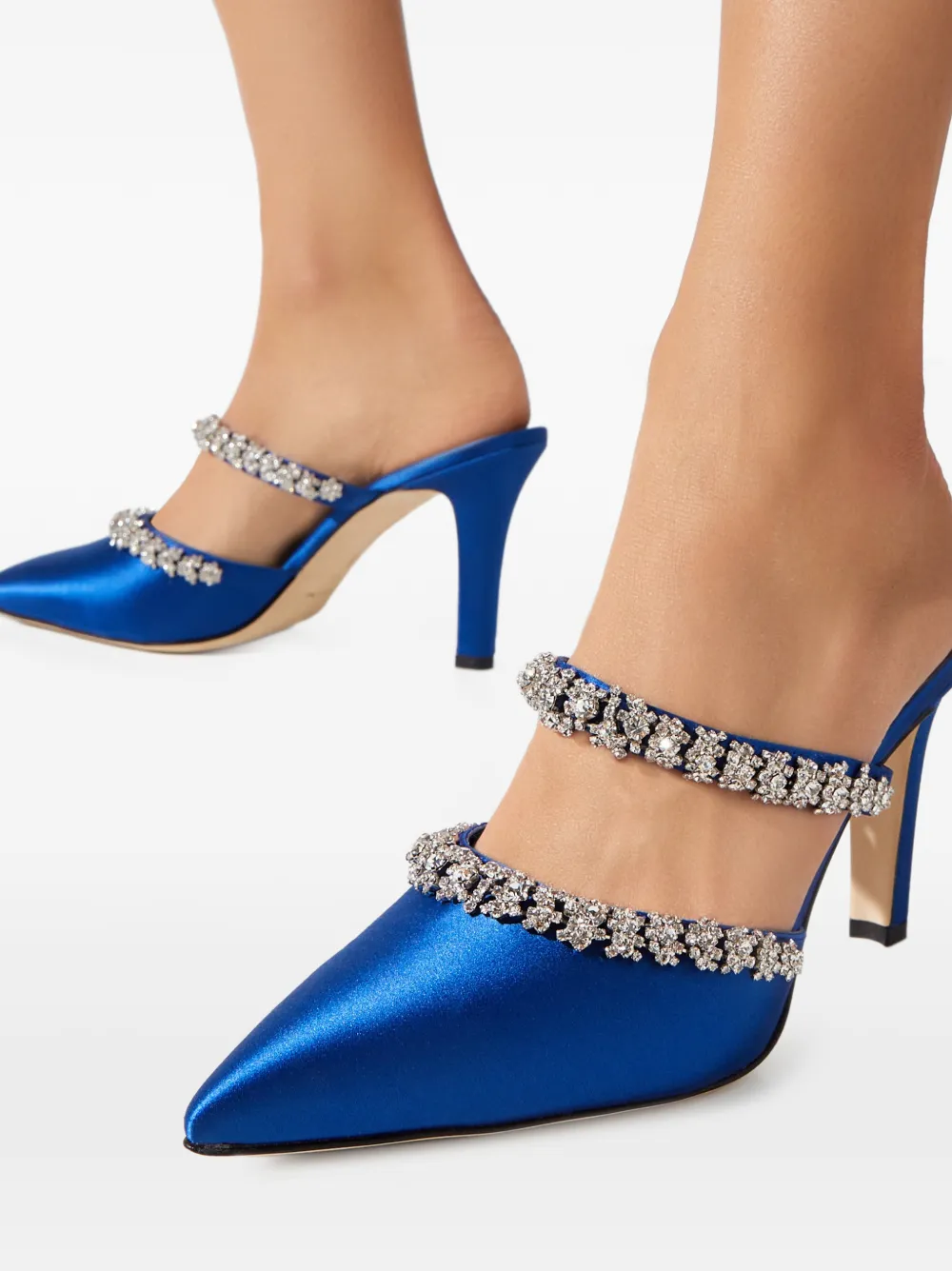 Damskie Crystal-Embellished Mules
