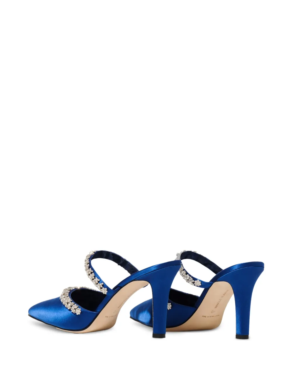 Manolo Blahnik Damskie muiltjes verfraaid met kristallen Blauw