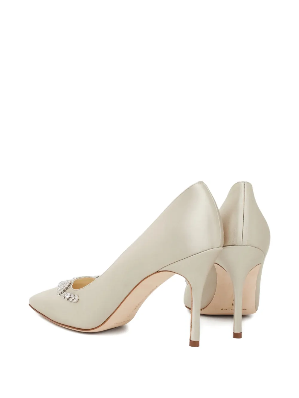 Manolo Blahnik Verfraaide pumps Beige