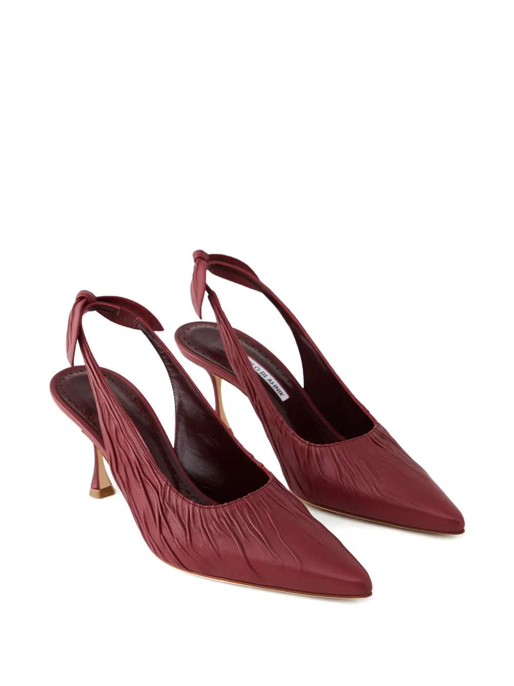 Manolo Blahnik Pelagalo geplooide pumps Rood