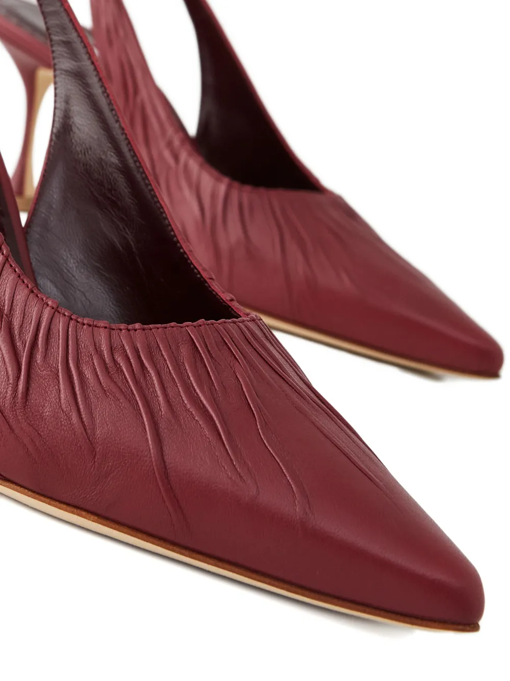 Manolo Blahnik Pelagalo geplooide pumps Rood