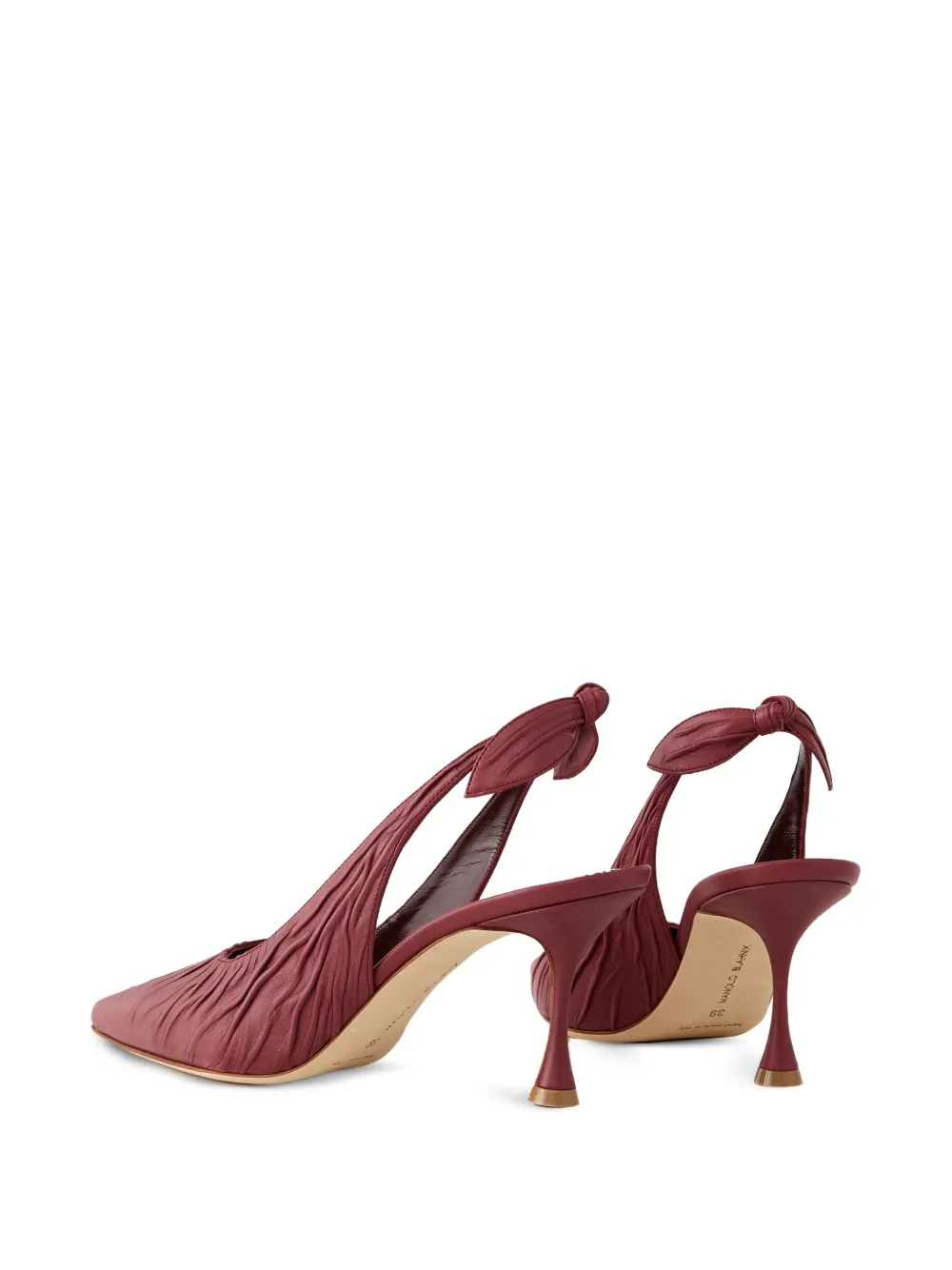 Manolo Blahnik Pelagalo geplooide pumps Rood