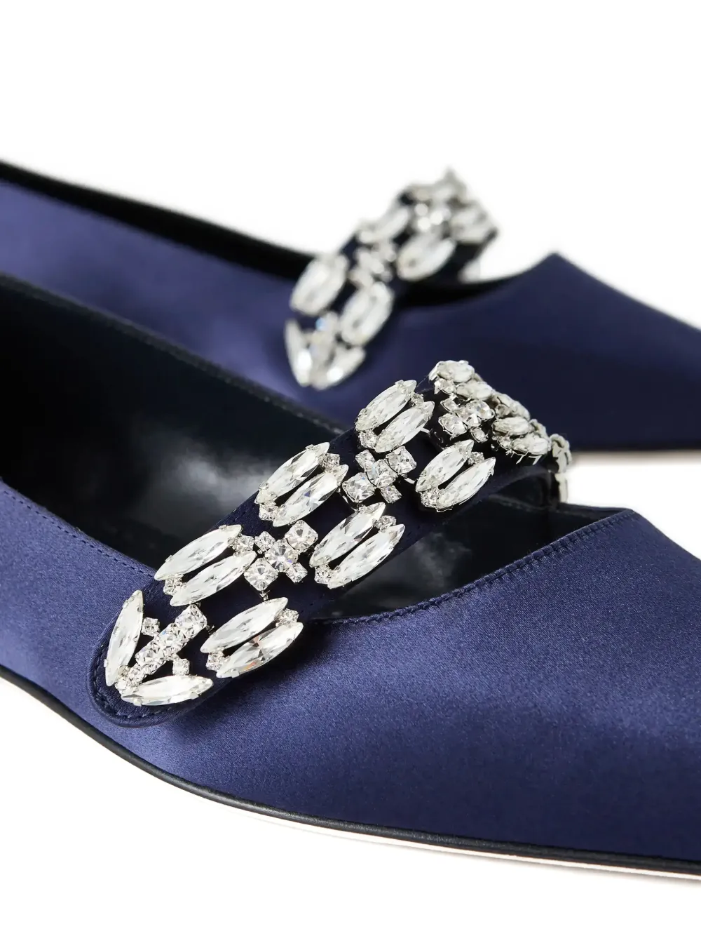 Manolo Blahnik Tamolflat pumps met puntige neus Blauw