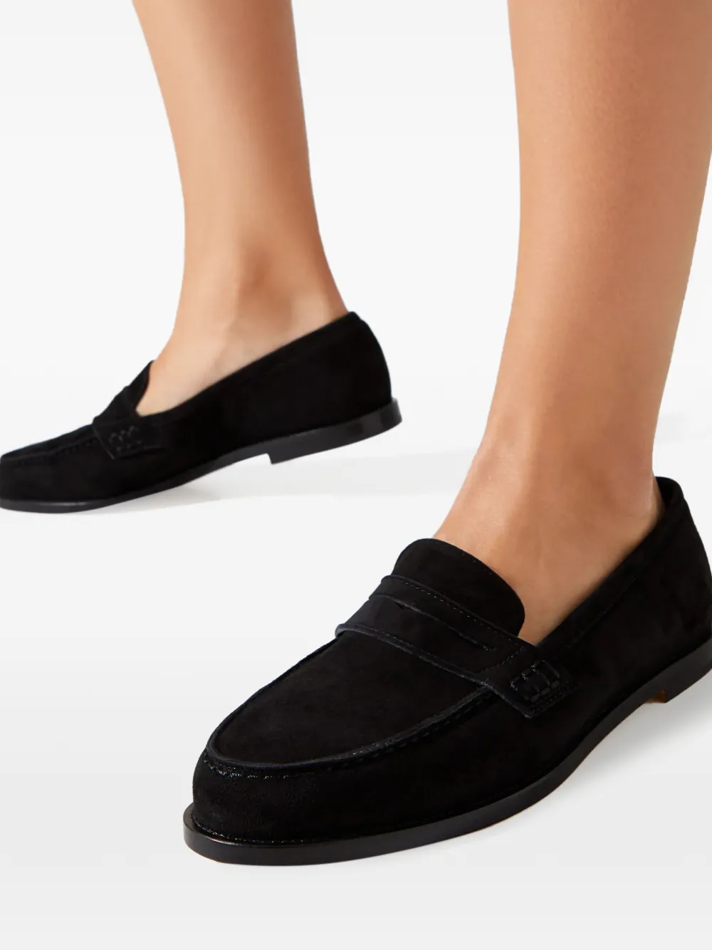 Manolo Blahnik Perrita loafers met ronde neus Zwart