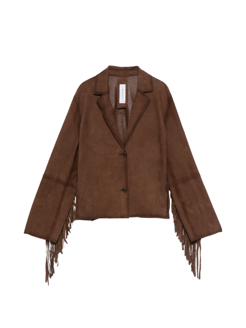 BULLY fringe lambskin jacket - Marrone