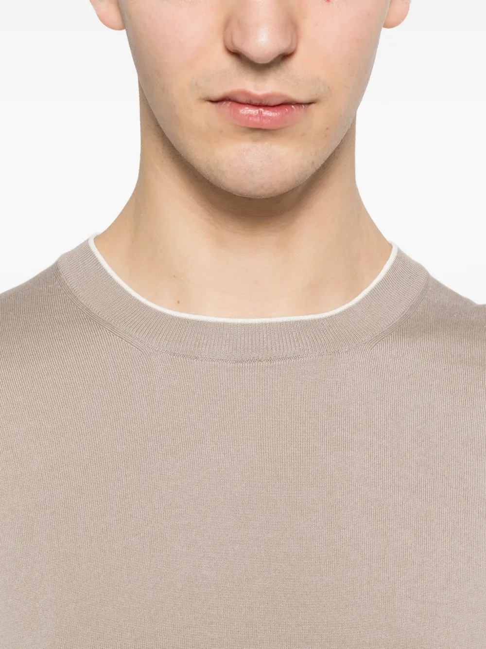 Brunello Cucinelli T-shirt met ronde hals Beige