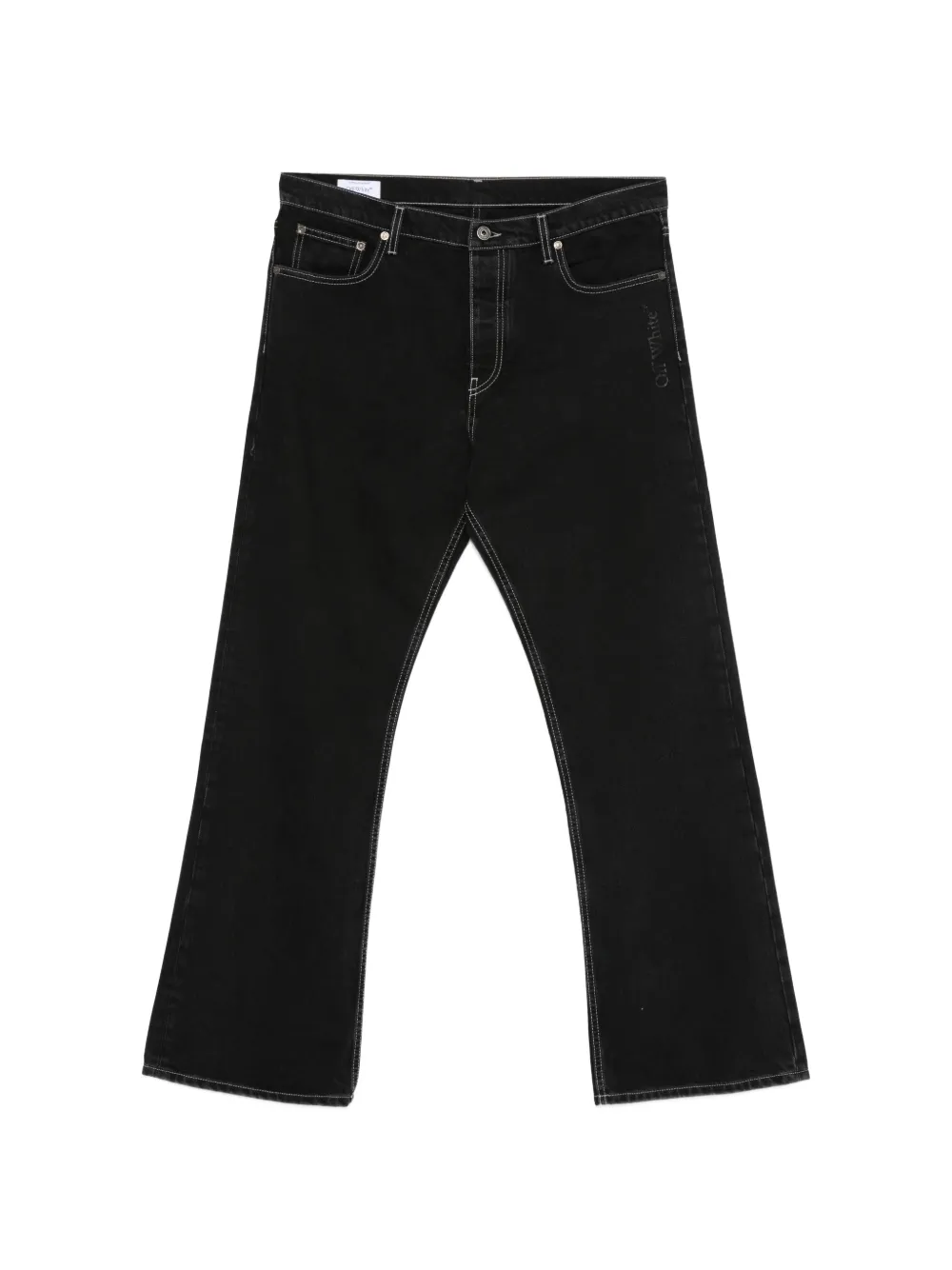 Off-White contrast-stitch jeans - Nero