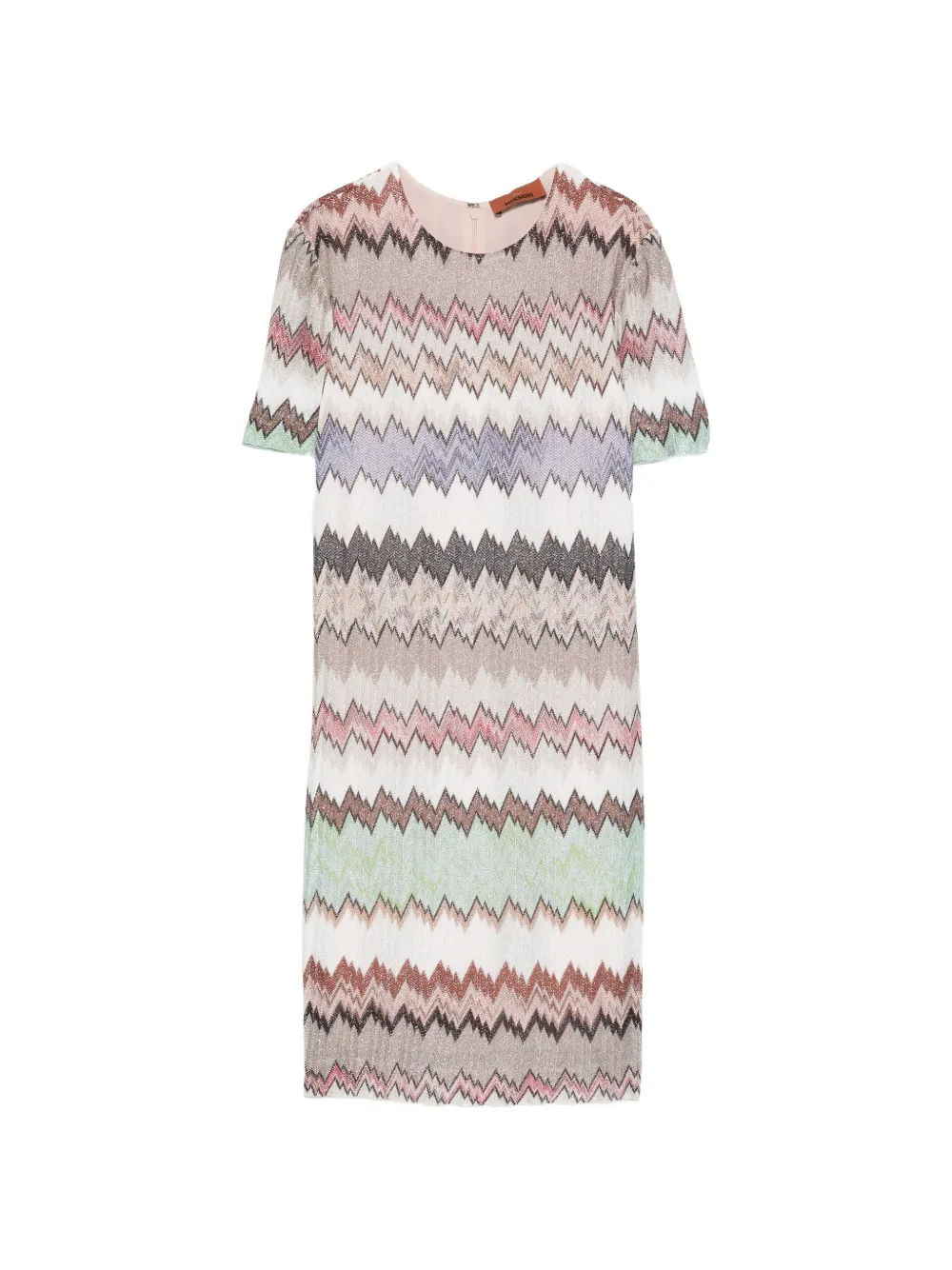 Missoni zigzag short-sleeve dress - Neutrals