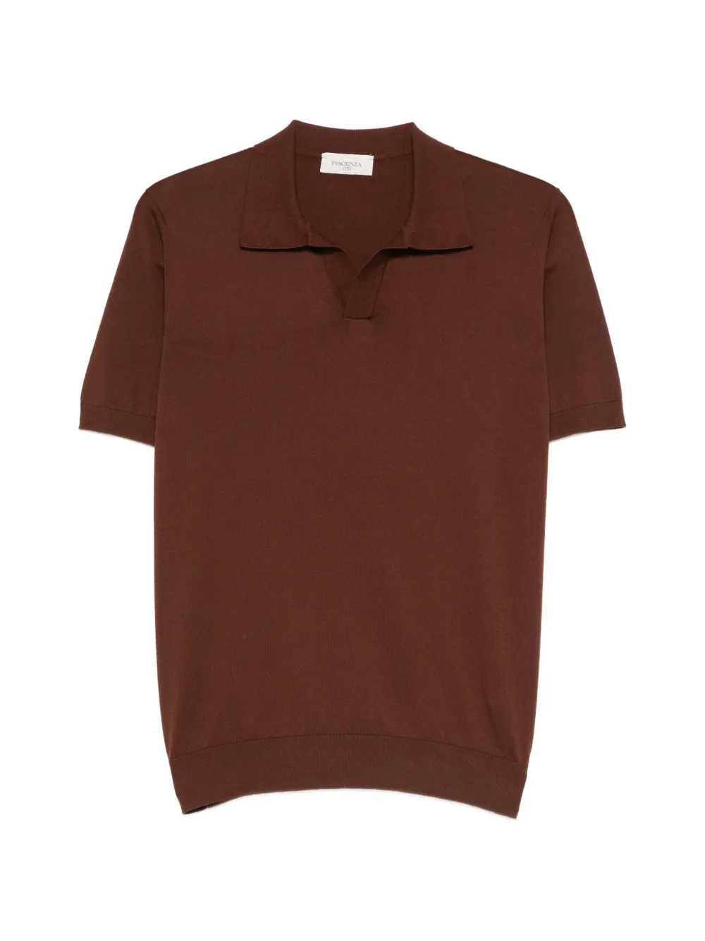 Piacenza Cashmere short-sleeve polo shirt - Marrone