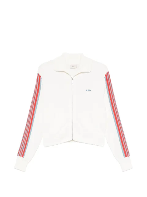 Autry striped-detail zip-fastening sweatshirt