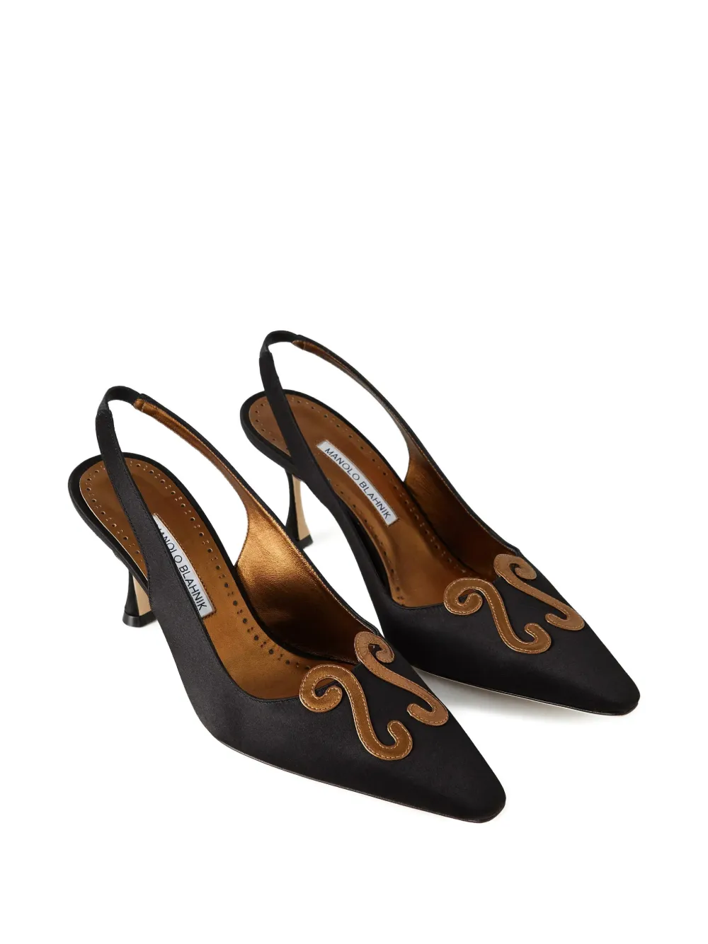 Manolo Blahnik Durbar pumps met puntige neus Zwart