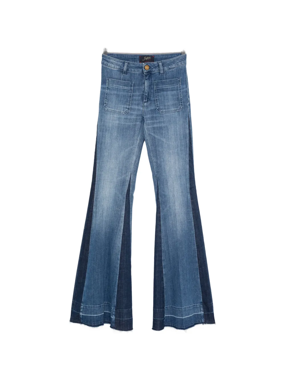 Seafarer Patch Pocket Flare Jeans In Blue