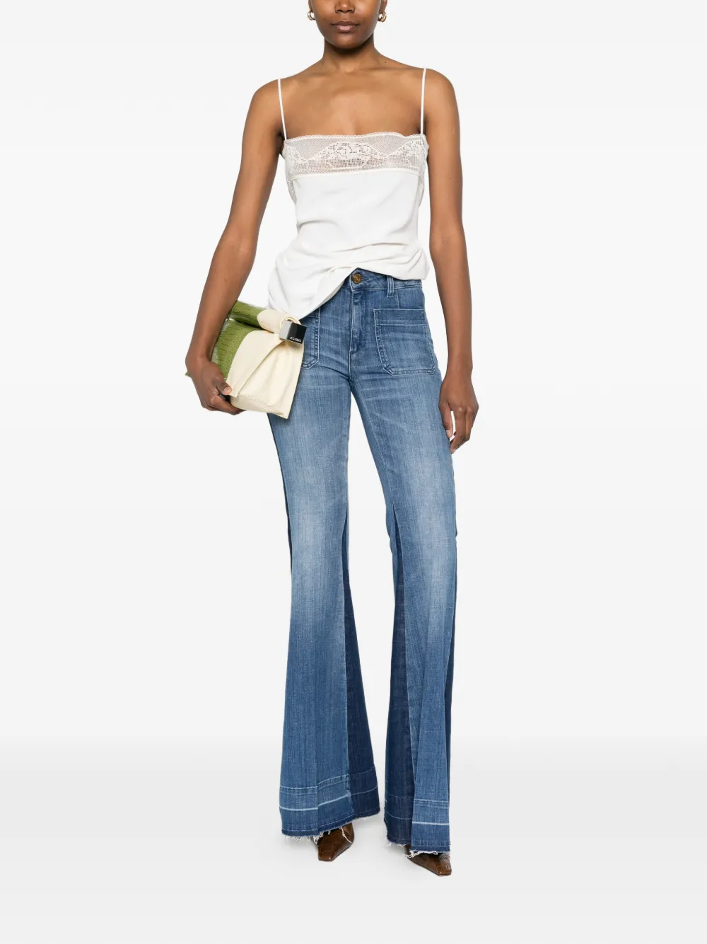 Seafarer Flared jeans met opgestikte zakken - Blauw