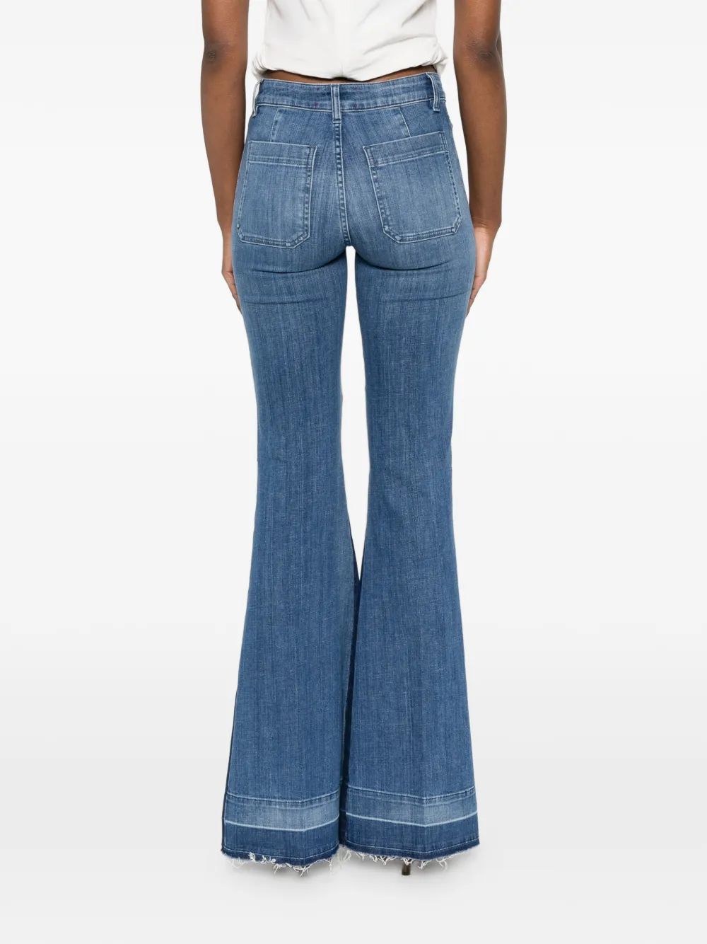 Patch Pocket Flare Jeans