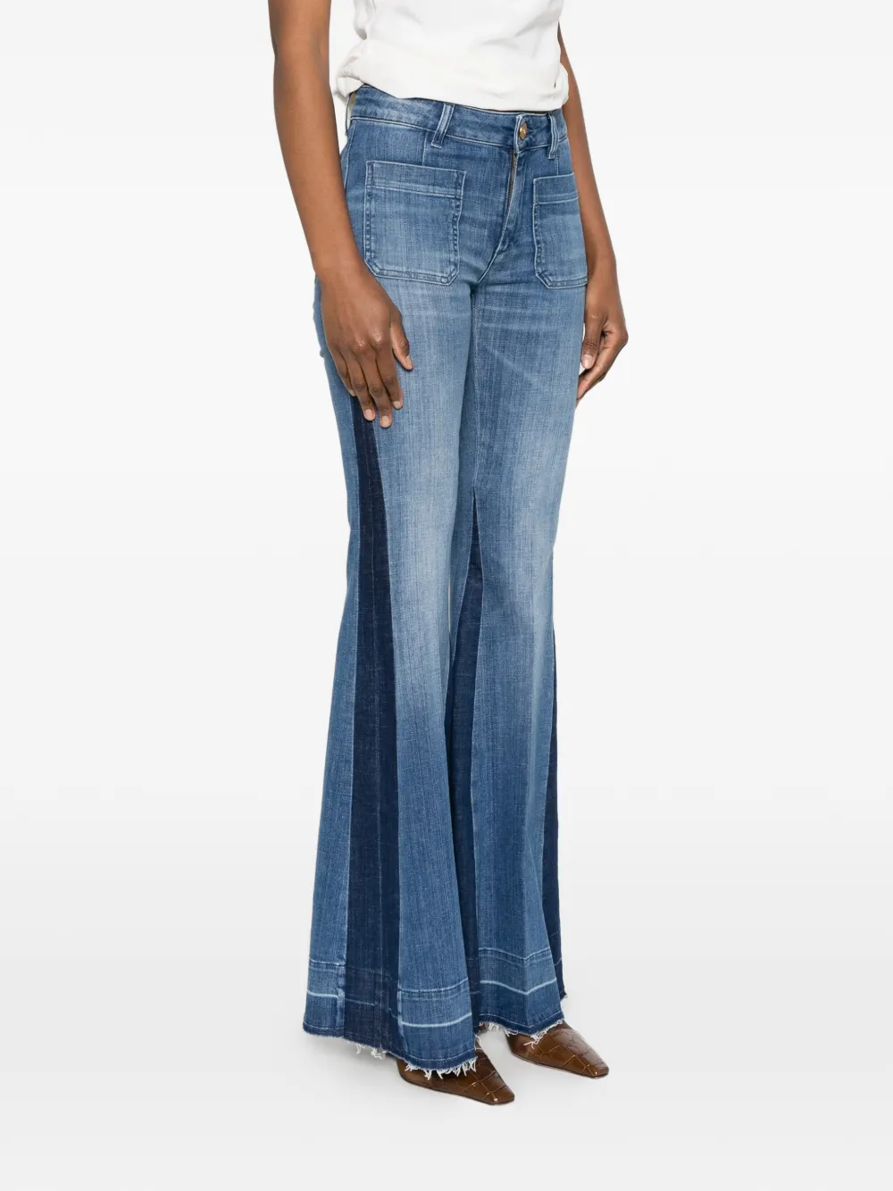 Patch Pocket Flare Jeans