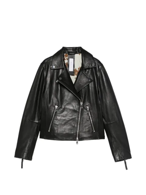 BULLY zip lambskin jacket