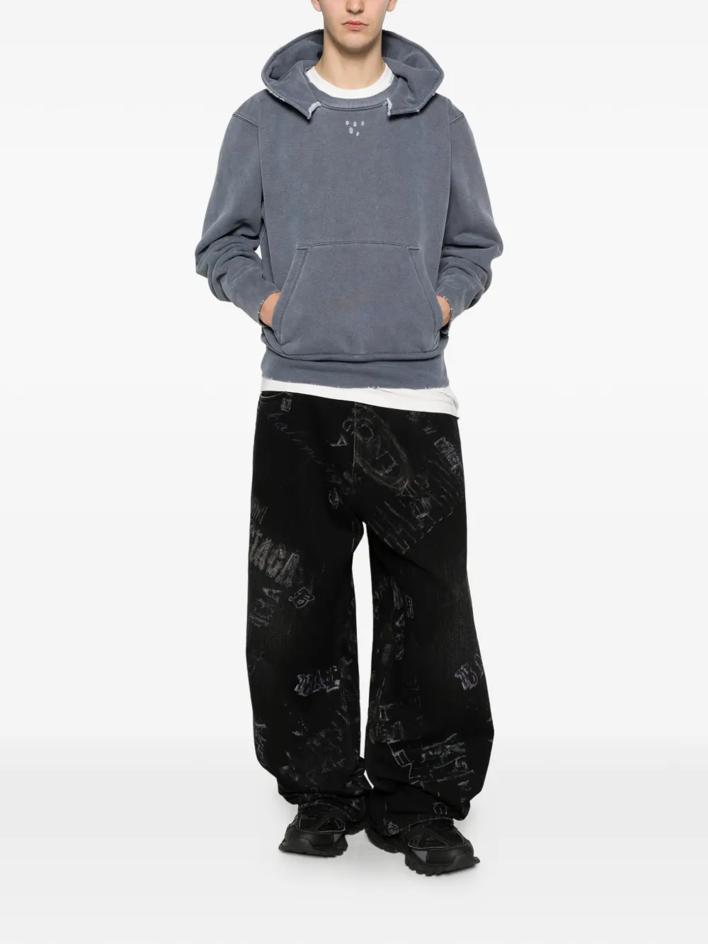 Balenciaga Katoenen broek met print Zwart