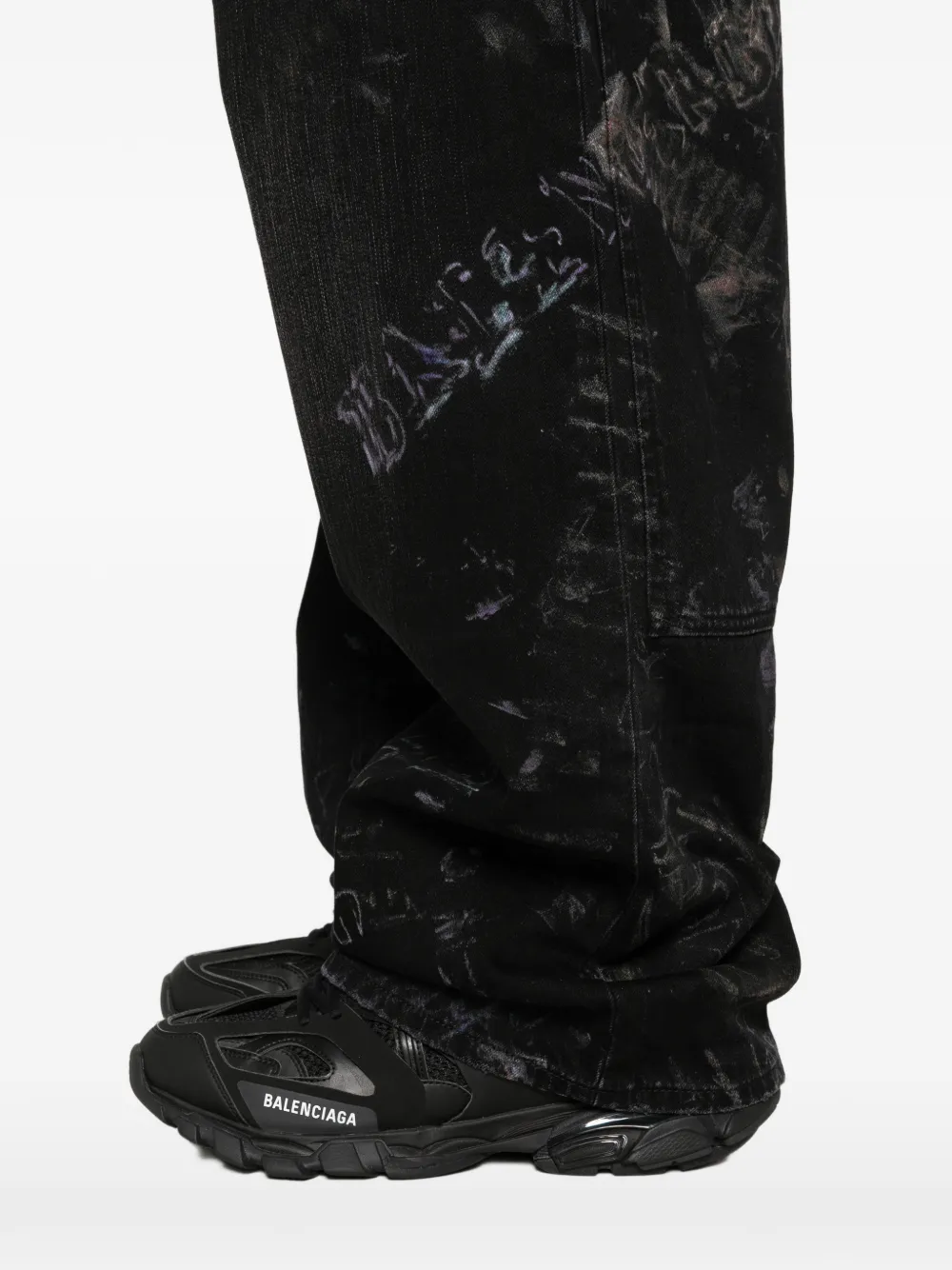 Balenciaga Katoenen broek met print Zwart