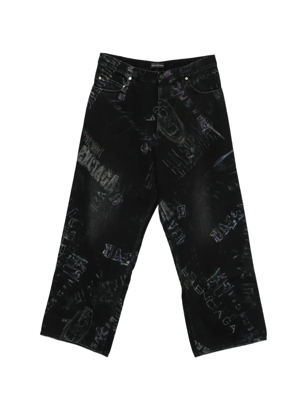 Balenciaga Pantaloni con stampa - Nero