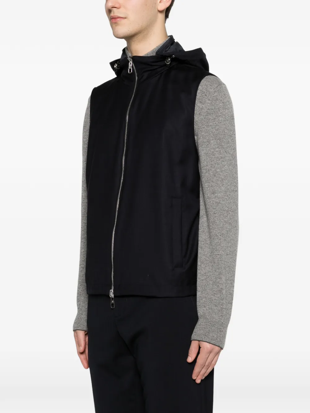  Montecore Hooded Zip Gilet - Blue 