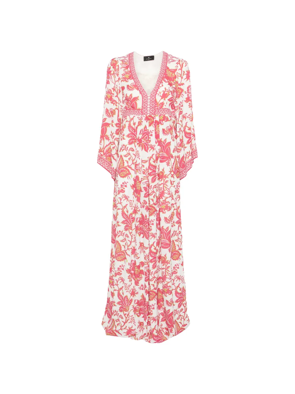 ETRO floral V-neck dress - Bianco