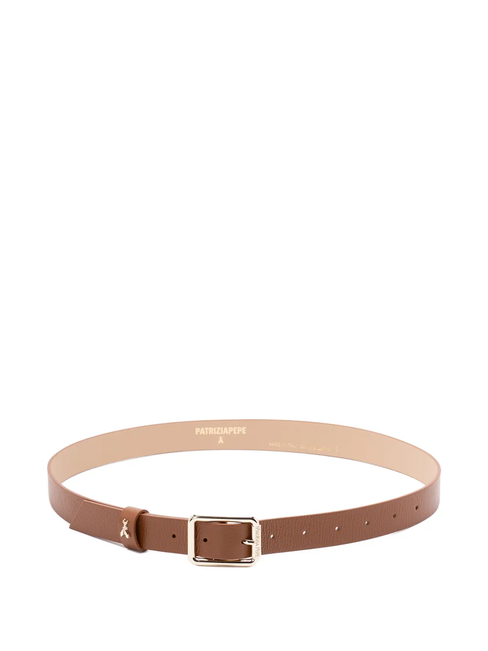 Patrizia Pepe square-buckle leather belt - Marrone