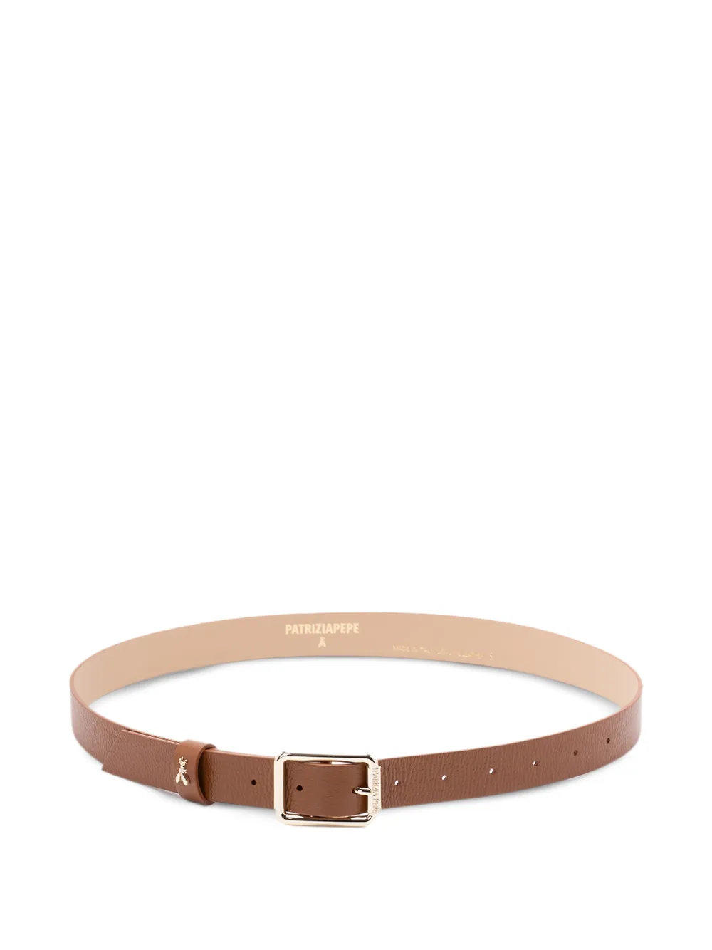 Patrizia Pepe square-buckle leather belt - Marrone
