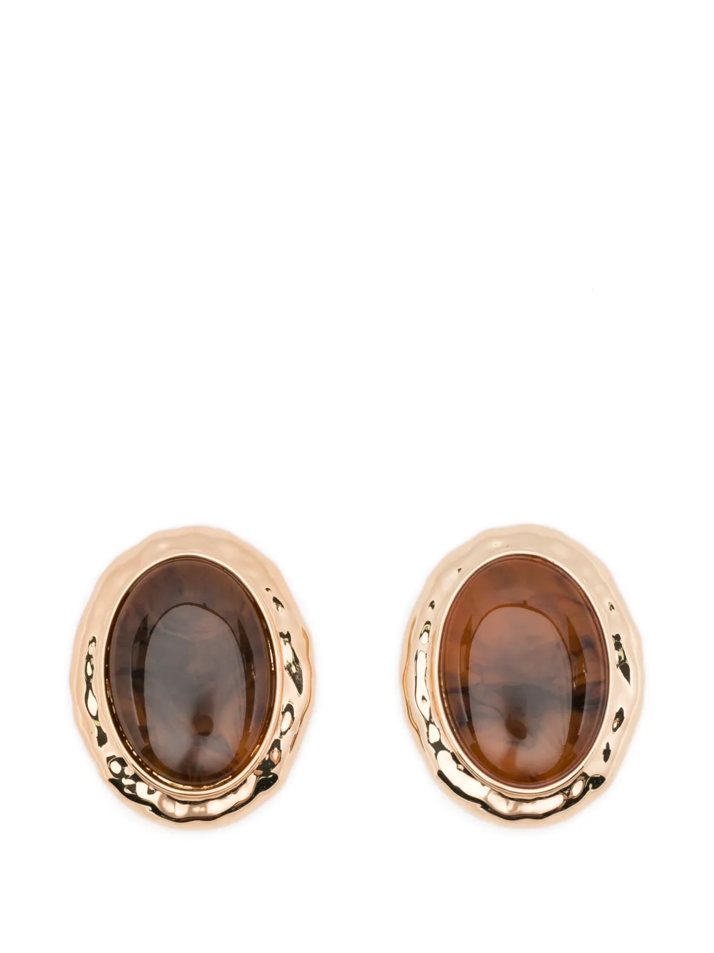 Self-Portrait oval earrings - Oro