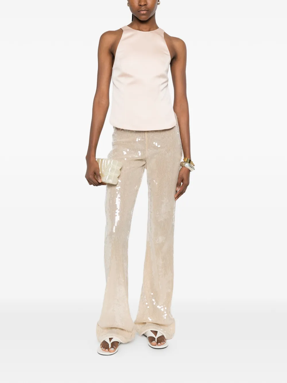 Oséree Broek met pailletten Beige