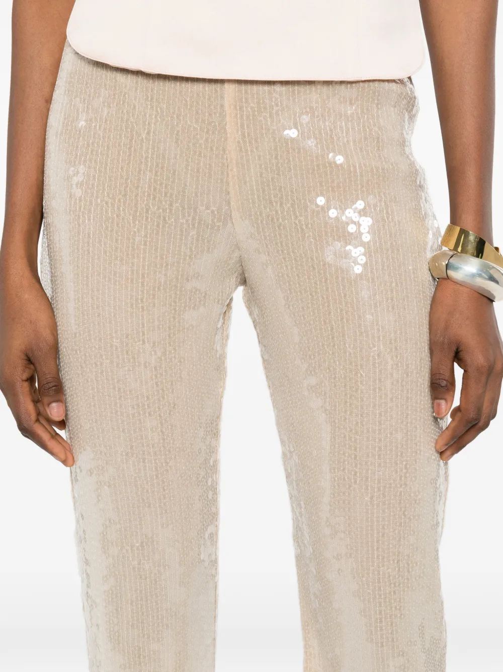 Oséree Broek met pailletten Beige