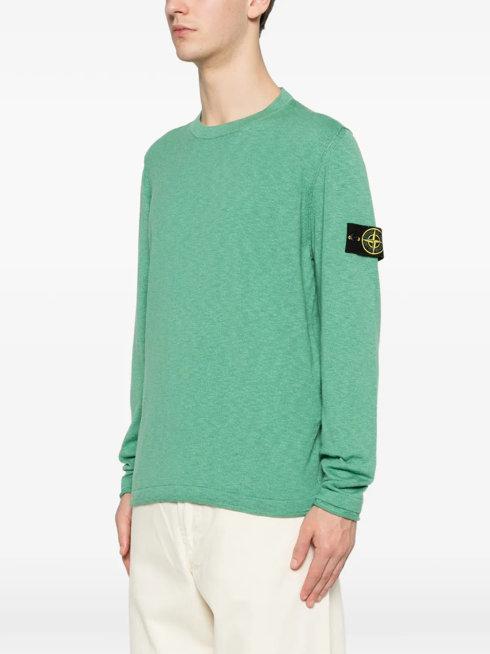 Stone Island 5100052 biologische katoenen en nylon trui Groen