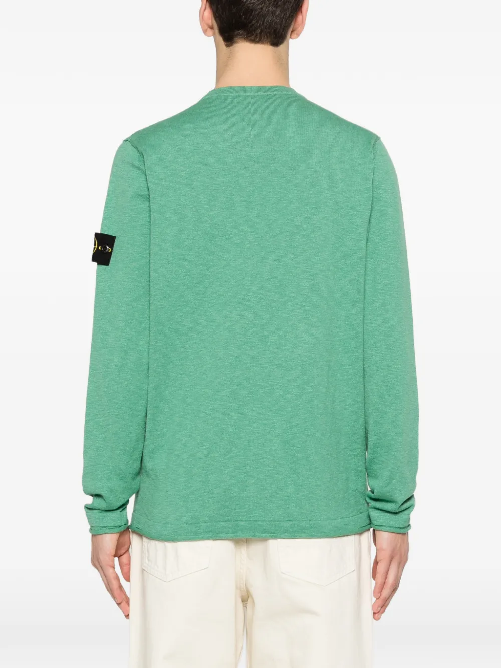 Stone Island 5100052 biologische katoenen en nylon trui Groen
