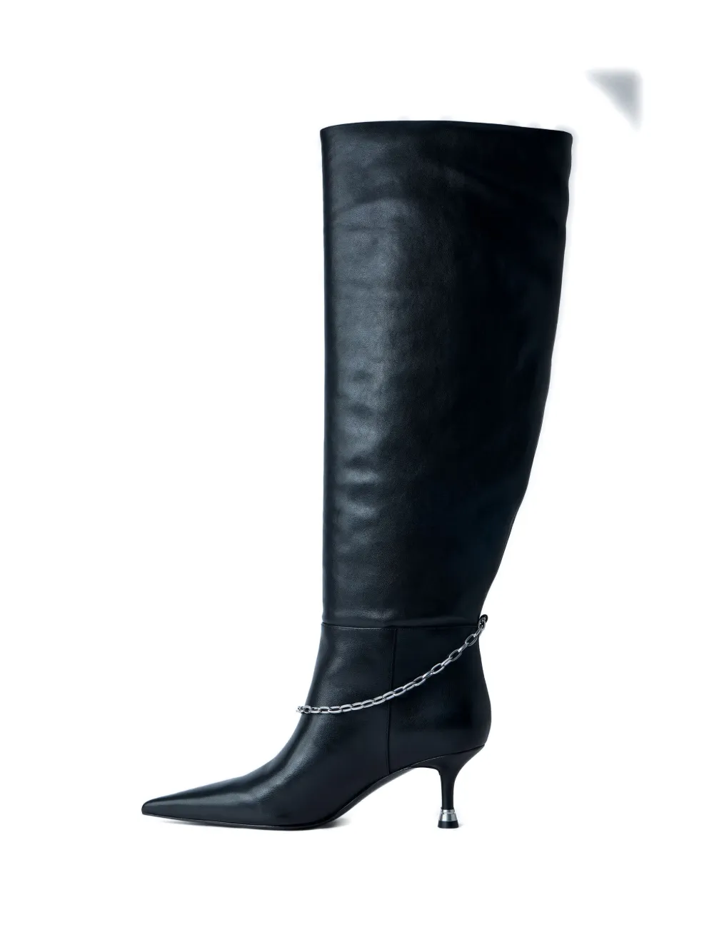 Alexander Wang Akila chain pointed leather boots Zwart