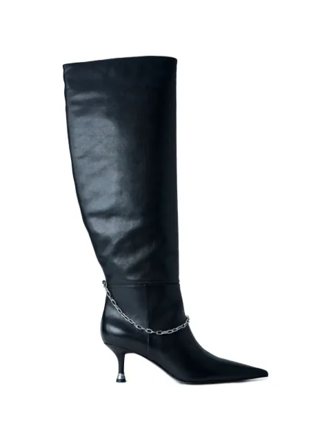 Alexander Wang Akila chain pointed leather boots