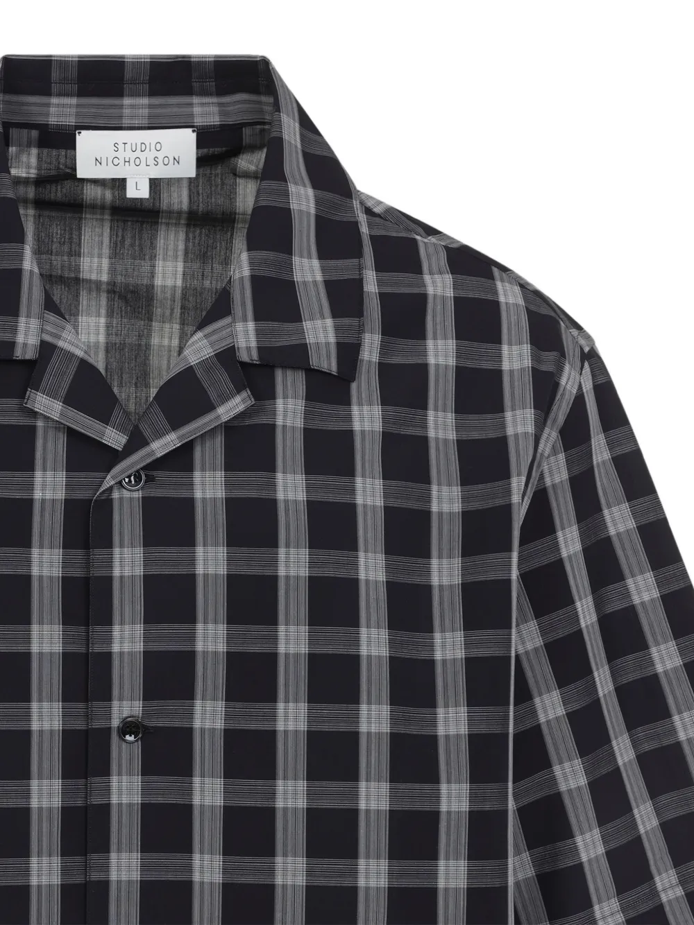 Studio Nicholson Checked Shirt - Black 