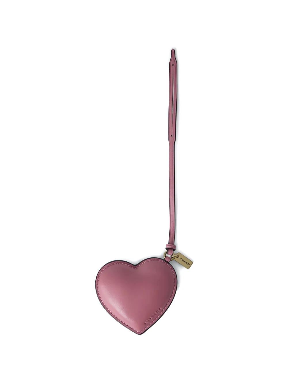 Coach heart-shape adjustable-strap keyring - Rosa