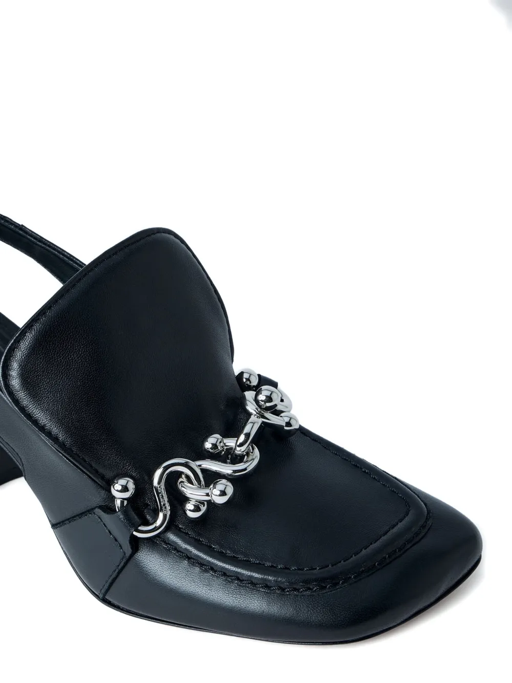  Sportmax Square-toe Heeled Pumps - Black 