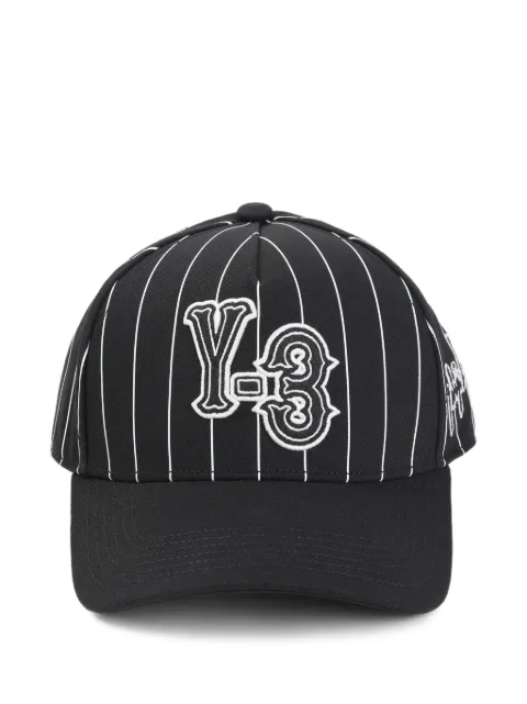 Y-3 striped logo-detail baseball cap