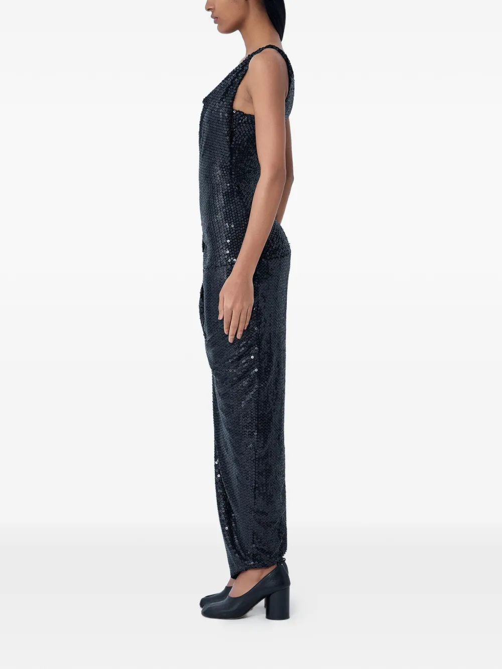 Vivienne Westwood Midi-jurk met pailletten en col Zwart