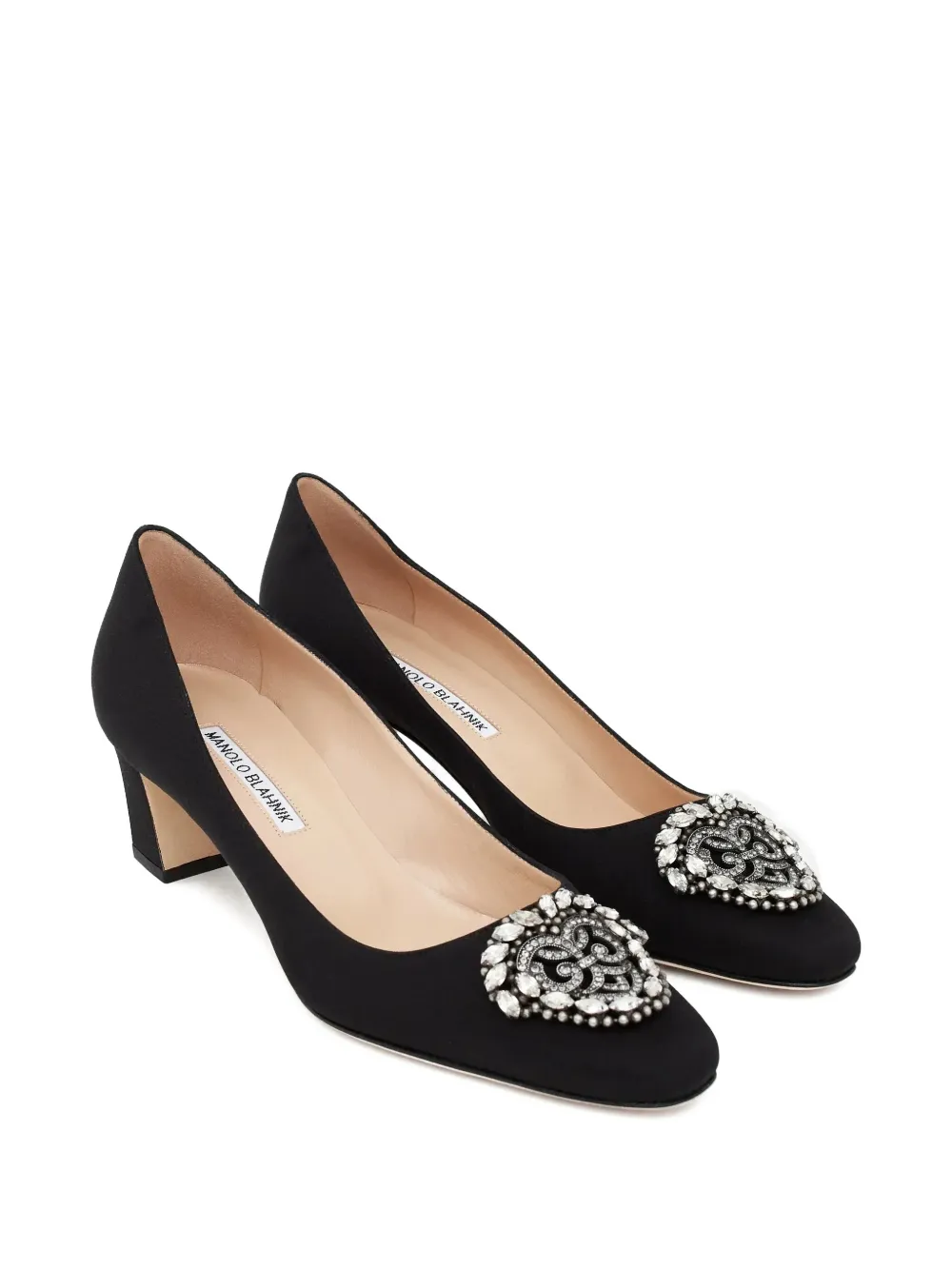 Manolo Blahnik Okkato verfraaide pumps Zwart