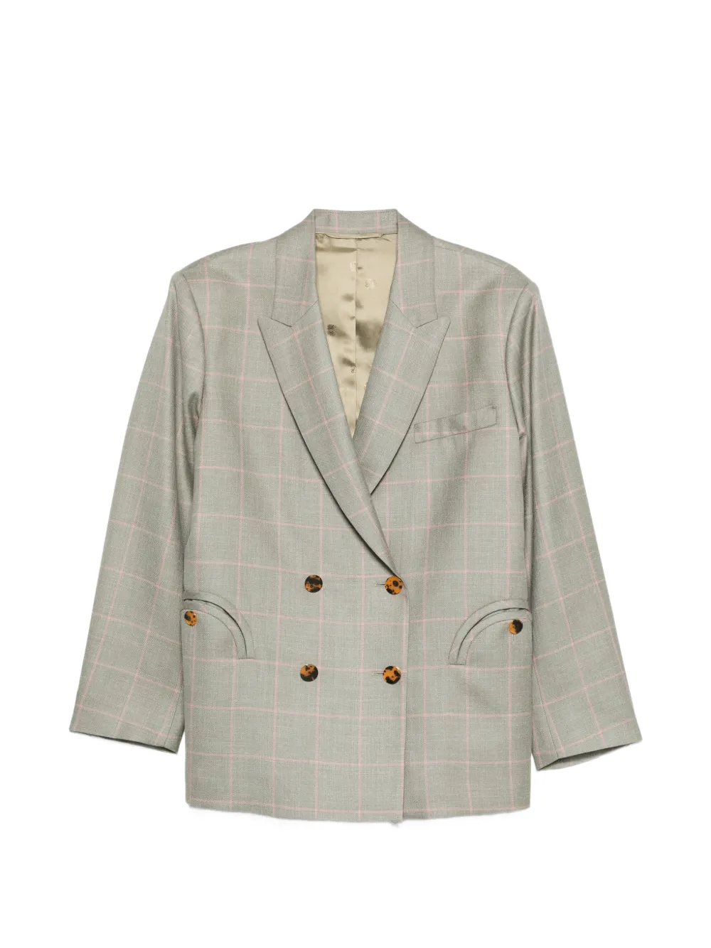 Blazé Milano check double-breasted jacket - Grigio