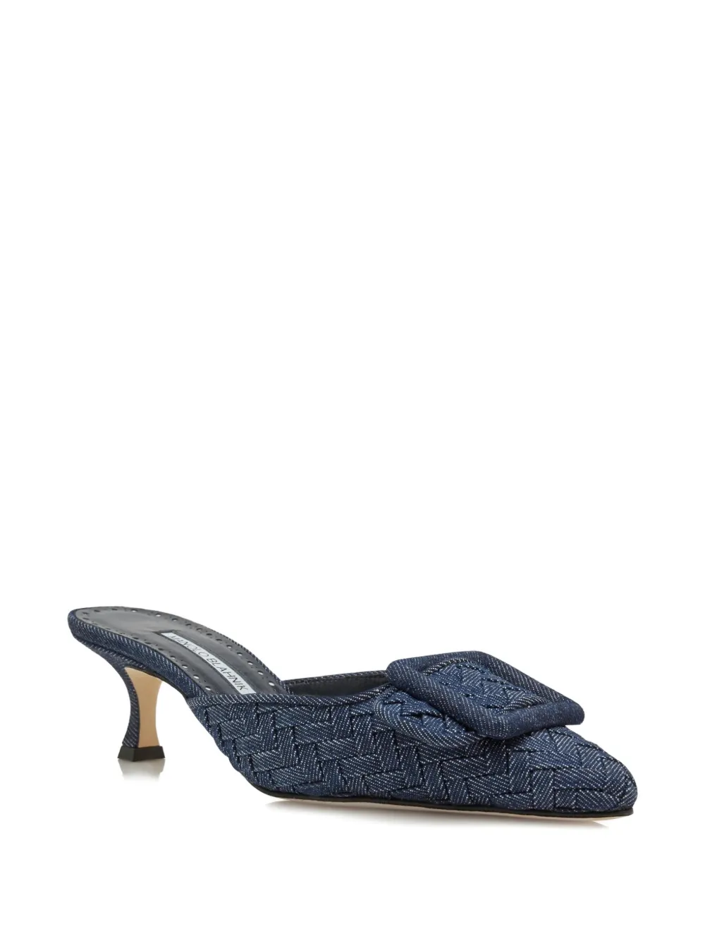 Manolo Blahnik Muiltjes met puntige neus Blauw