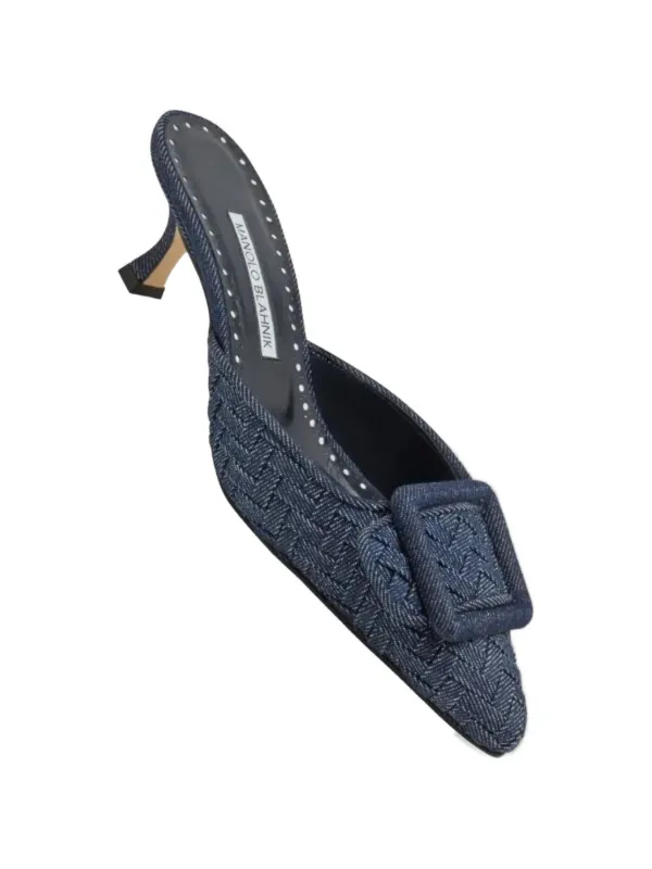 MANOLO BLAHNIKD ミュール Manolo Blahnik バックルミュール | ブルー | FARFETCH JP