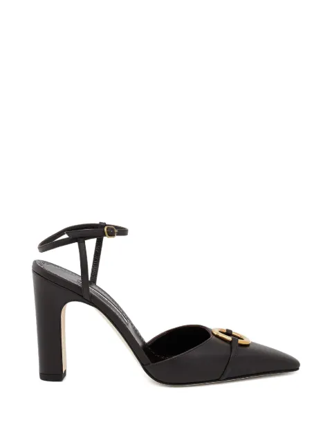 Manolo Blahnik escarpins en cuir à boucles et bout pointu