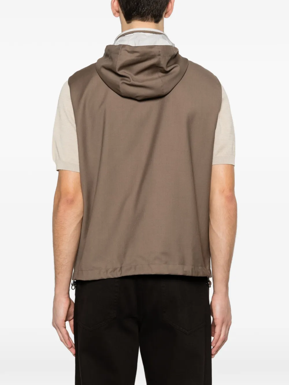 Montecore Bodywarmer met capuchon en rits Bruin