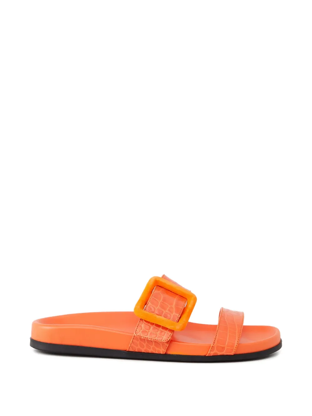 Manolo Blahnik Sandalen met gesp en diereneffect Oranje