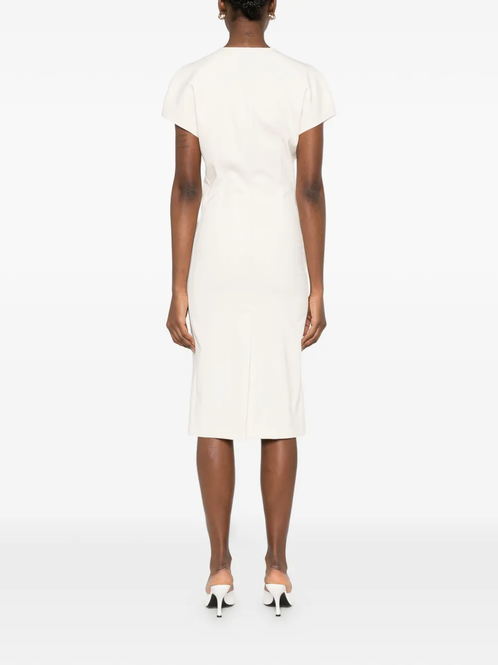 Patrizia Pepe Jurk met korte mouwen Beige
